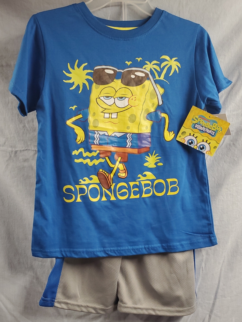 SpongeBob Squarepants Blue Tee with Yellow Graphic